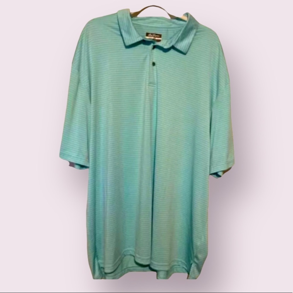 Ben Hogan Performance 3XL Blue Polyester Short Sleeve Polo Shirt